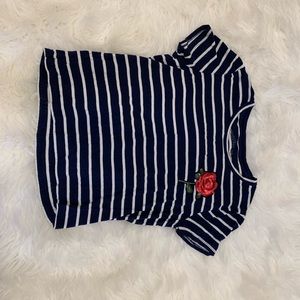 Striped Rose Tee